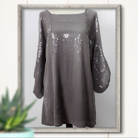 Madison Marcus Silk Sequined Dress Size Medium - Picture 1 of 8